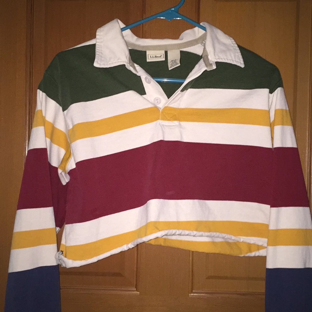 l.l. bean cropped polo